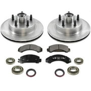 Front Disc Brake Rotors Pads Bearings for REAR-WHEEL-DRIVE Ford Ranger 1983-94