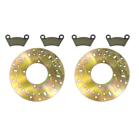 Front Disc Brake Rotors Pads fits Polaris Ranger 400 HO 2010 2011 2012 2013 2014