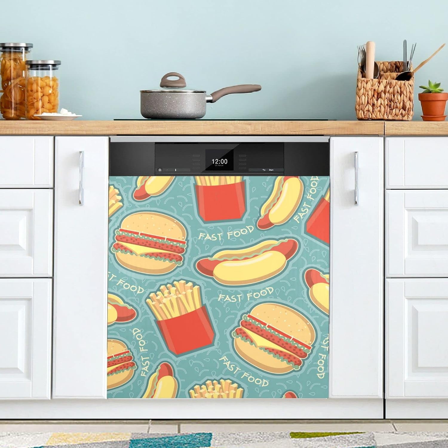 Front Dishwasher Sticker Cover Decorative Appliances Stickers