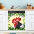 thumbnail image 1 of Front Dishwasher Magnet Sticker Cover Decorative Appliances Stickers Rooster Beautiful Floral Frame Refrigerator Skins Dishwasher Panel Decals, 1 of 6