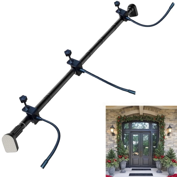 [Front Door Garland Hanger] - Adjustable to Different Door Widths | Heavy-Duty Cast Iron | Decorative Christmas and Holiday Decor | No Nails, Screws, or Damage,80-250cm,1Pc