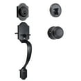 thumbnail image 1 of Front Door Handle & Deadbolt Set, Antique Copper Front Door Lock Set with Interior Knob, Adjustable Hole Spacing Single Cylinder Handleset, 1 of 1