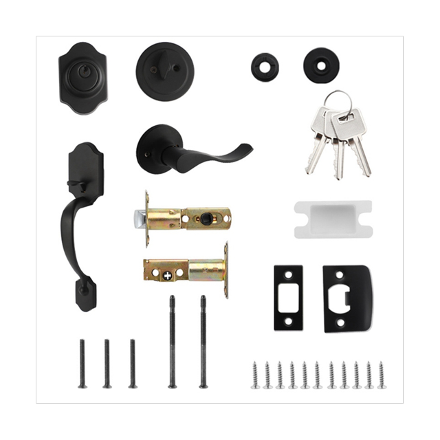 Front Door Handle and Deadbolt Set, Front Door Lock Set, Single