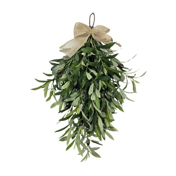 Front Door Hanging Swag Ornament, Artificial Green Olive Ornament for Home Porch Decor, Easter Theme Party Decoration