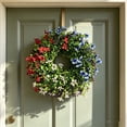Front Door Independence Day Wreath With Artificial Green Leaves Flowers ...