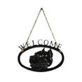 thumbnail image 1 of Front Door Iron Large WELCOME Warning Sign Plaque Home Decor Wall Art Unique Metal Mean Bull Dog, 1 of 2