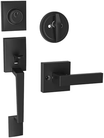 Front Door Lock Set Black Front Door Handle With Deadbolt And Lever Set 