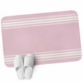 thumbnail image 1 of Front Door Mat 15.7"x23.6", Pink Striped Non Slip Backing & Low Profile Doormats, Absorbent Muddy Dirt Trapper Door Mats for Front Back Door Entryway Luxurious White Stripes Modern Abstract Art, 1 of 9