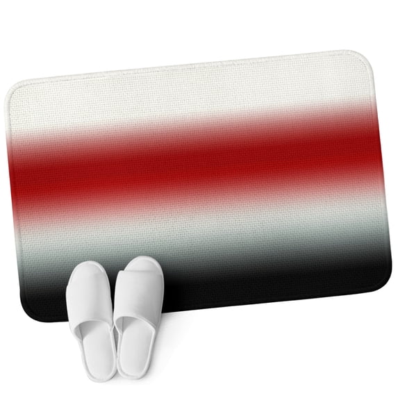 Front Door Mat 15.7"x23.6", Red Black Omber Non Slip Backing & Low Profile Doormats, Absorbent Muddy Dirt Trapper Door Mats for Front Back Door Entryway All-Weather Modern Gray Gradient Abstract Art