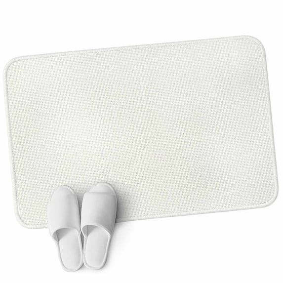 Front Door Mat 15.7"x23.6", White Non Slip Backing & Low Profile Doormats, Absorbent Muddy Dirt Trapper Door Mats for Front Back Door Entryway All-Weather Modern Minimalist Pure Soild Color