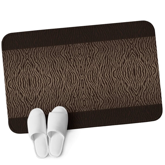 Front Door Mat 15.7"x23.6", Zebras Print Non Slip Backing & Low Profile Doormats, Absorbent Muddy Dirt Trapper Door Mats for Front Back Door Entryway All-Weather Abstract Animal Skin Texture Brown