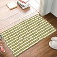 thumbnail image 1 of Front Door Mat 18"x30" Welcome Mats Microfiber Floor Mat Rubber Backing Non Slip Shoes Scraper Washable Indoor Outdoor Doormat for Entryway (Artistic Golden Glitter Horizontal Stripes), 1 of 6