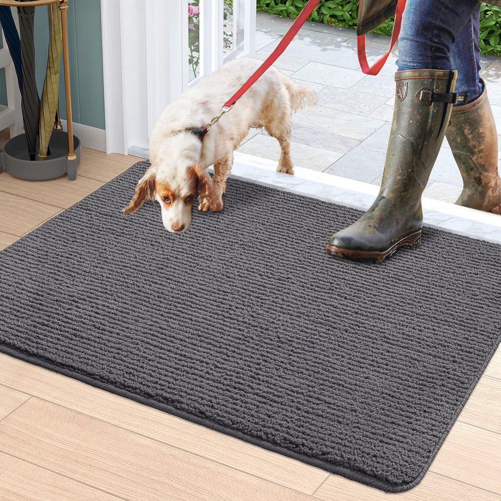 Front Door Mat, 19.5"x31.5"Entry Doormat Non Slip Thin Washable Inside Entryway Mats for Home