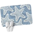 thumbnail image 1 of Front Door Mat 19.7"x31.5", Grey Blue Starfish Coastal Non Slip Backing & Low Profile Doormats, Absorbent Muddy Dirt Trapper Door Mats for Front Back Door Entryway All-Weather Nautical Summer Ocean, 1 of 9