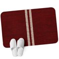 thumbnail image 1 of Front Door Mat 19.7"x31.5", Red Striped Non Slip Backing & Low Profile Doormats, Absorbent Muddy Dirt Trapper Door Mats for Front Back Door Entryway Vintage Abstract Vertical Stripes Linen, 1 of 5