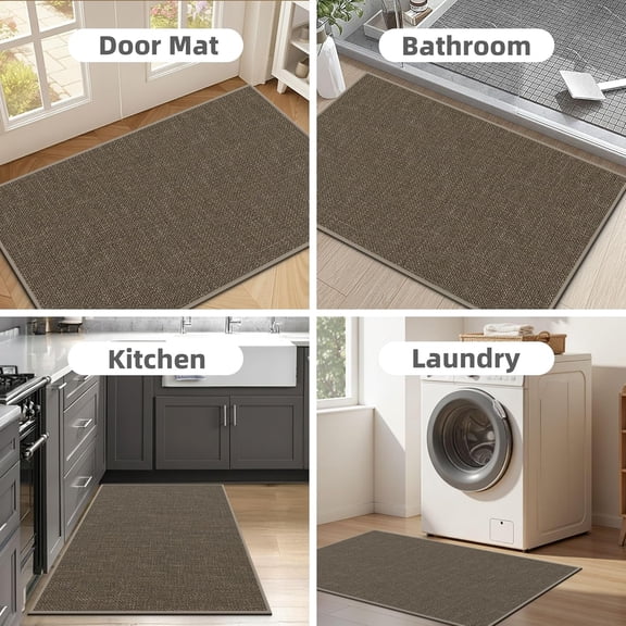 Front Door Mat 24 x 35 Indoor Entry Rug, Smart Savings Option, Washable Dirt Trapper Non-Slip Mat for Residential Use