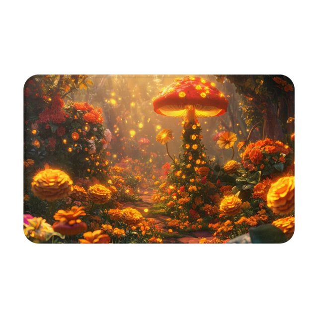 Front Door Mat, Autumn Floral Path Indoor Mats for Bedroom Bathroom