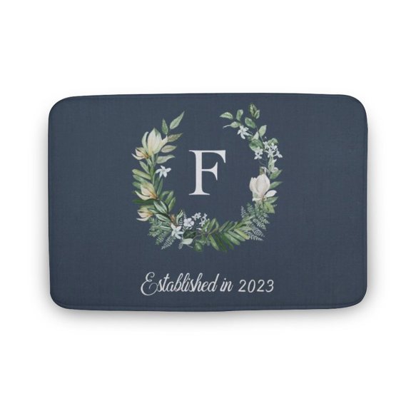 Front Door Mat, Entry Rug, Welcome Mat, Our First Home, Newlywed Gift,Funny Door Mat Outdoor Decor,Indoor Door Mat,Coral Velvet Rug 17x 30