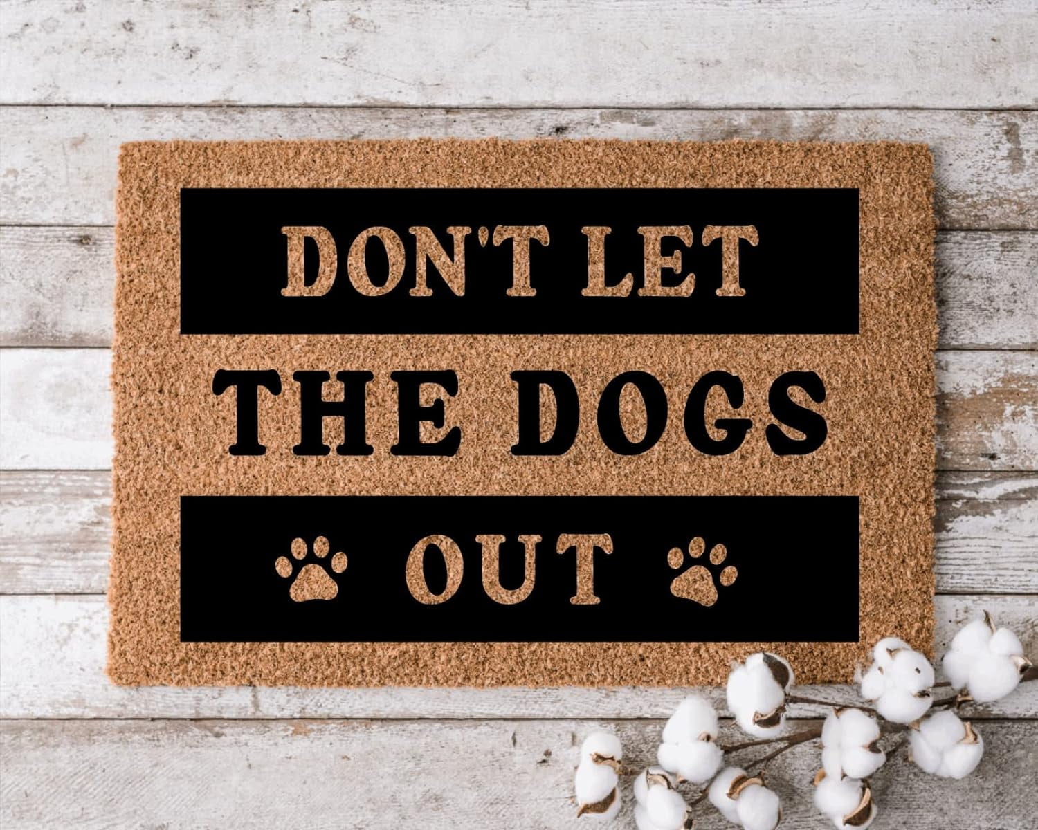 Front Door Mat Indoor Entrance Don'T Let The Dogs Out Mat