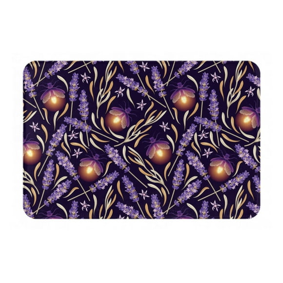 Front Door Mat Indoor Entrance - Lavender Flowers Watering Can 16x24 Non-Slip Washable Entryway Rug Easy to Clean Welcome Mat for Front Door Mat, Kitchen Rugs, Bathroom Rug