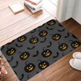 Front Door Mat Indoor Entrance pumpkin halloween bats 16x24 NonSlip