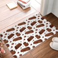 thumbnail image 1 of Front Door Mat Indoor Outdoor Outside Entrance - 16*24in Washable Chocolate Pattern No.9042 Thin Bathroom Rugs Fit Under Door, Bath Rugs for Bathroom, Kitchen Rugs Mats for Floor, 1 of 6