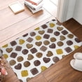 thumbnail image 1 of Front Door Mat Indoor Outdoor Outside Entrance - 16*24in Washable Golden Brown Chocolate Print Thin Bathroom Rugs Fit Under Door, Bath Rugs for Bathroom, Kitchen Rugs Mats for Floor, 1 of 6