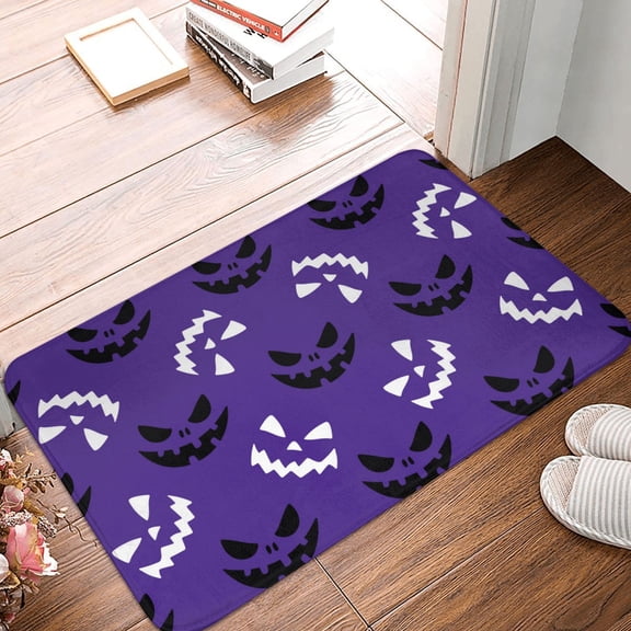 Front Door Mat Indoor Outdoor Outside Entrance - 16*24in Washable Halloween Ghost Patterns Thin Bathroom Rugs Fit Under Door, Bath Rugs for Bathroom, Kitchen Rugs Mats for Floor