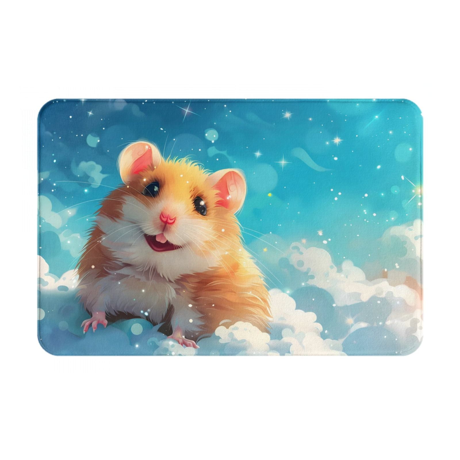 Hamster Rug Front Door Mat Indoor Outdoor Outside Entrance - Cloud Cute Hamster 16 ...
