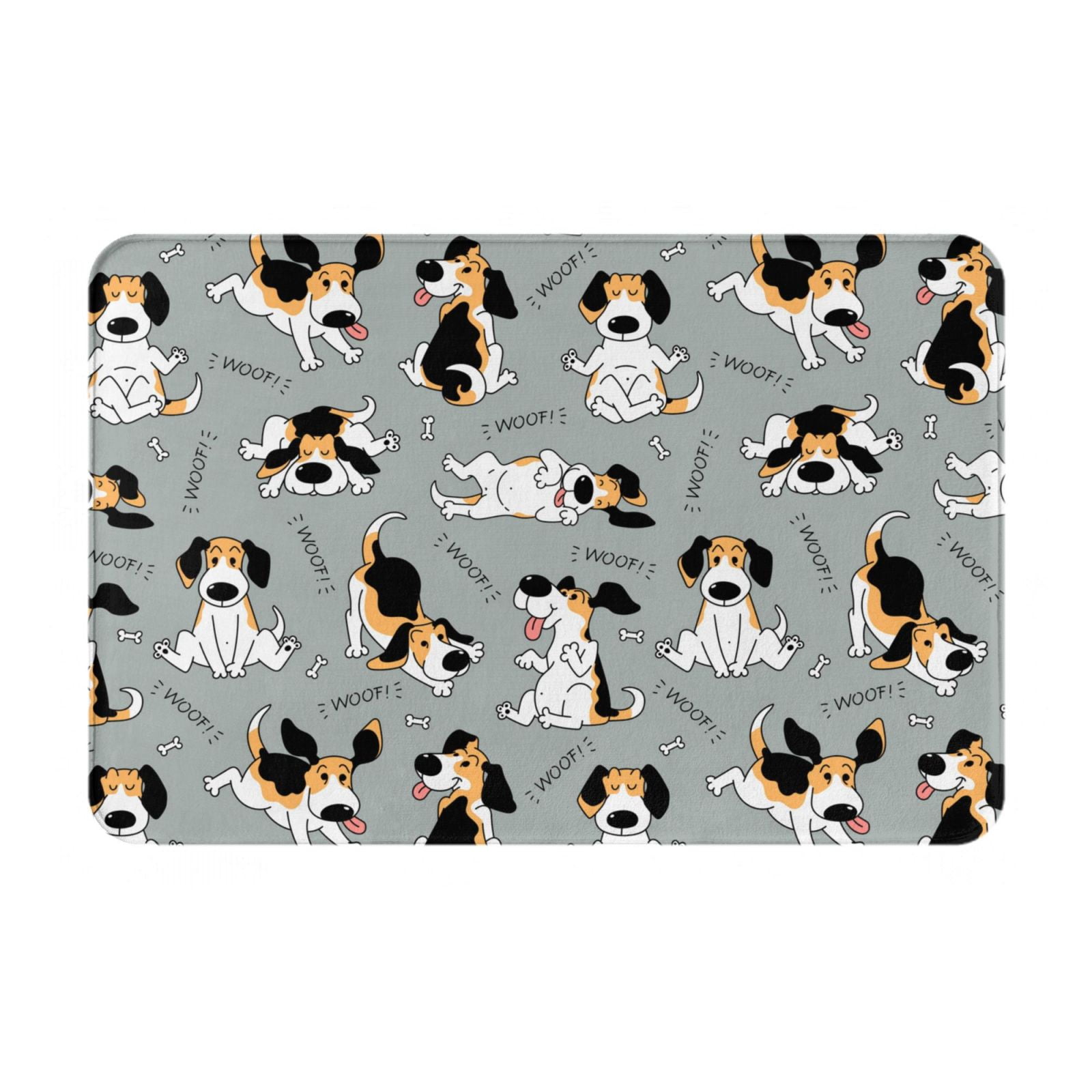 Front Door Mat Indoor Outdoor Outside Entrance - Funny Beagle Active ...
