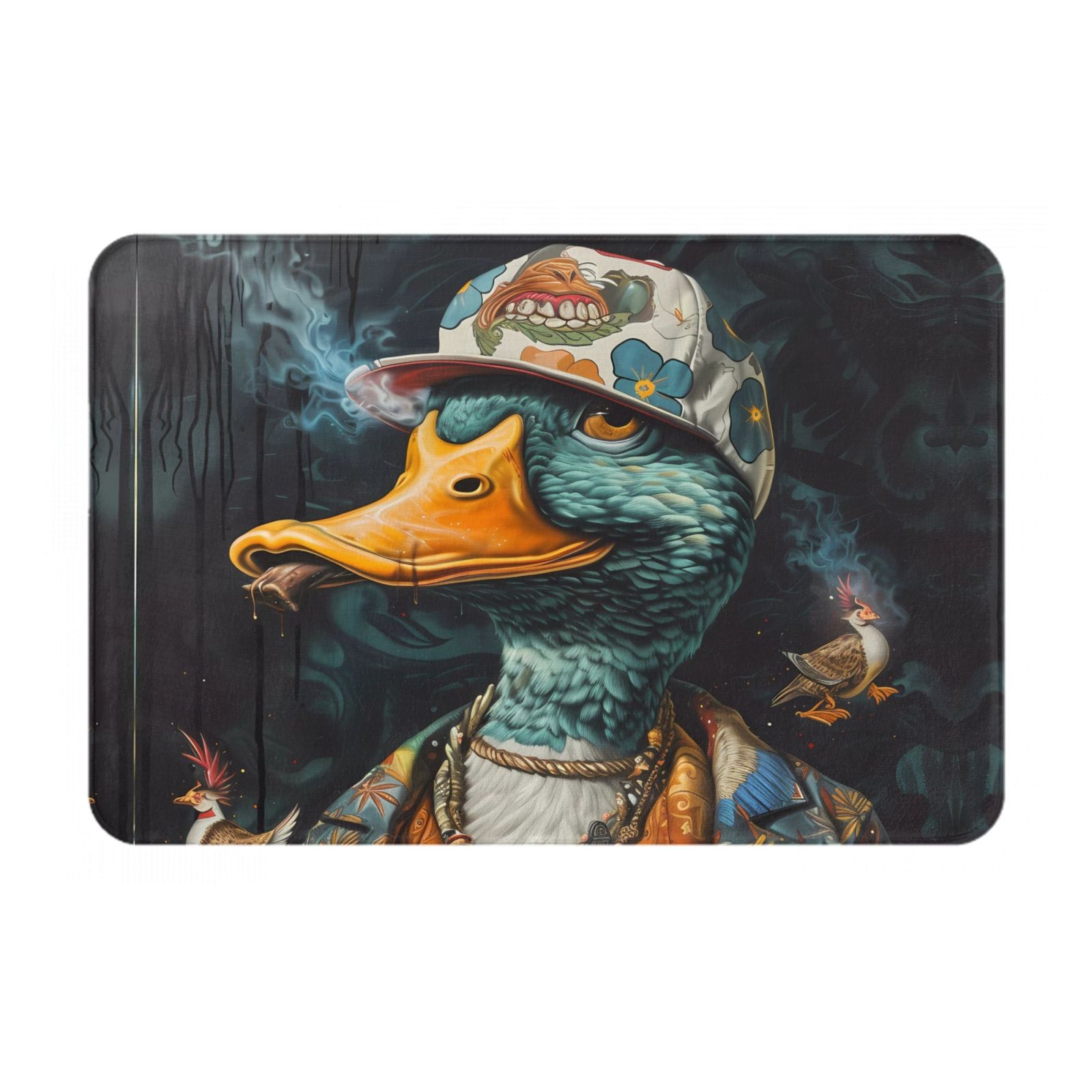 Front Door Mat Indoor Outdoor Outside Entrance - Hip-Hop Duck 16*24in ...