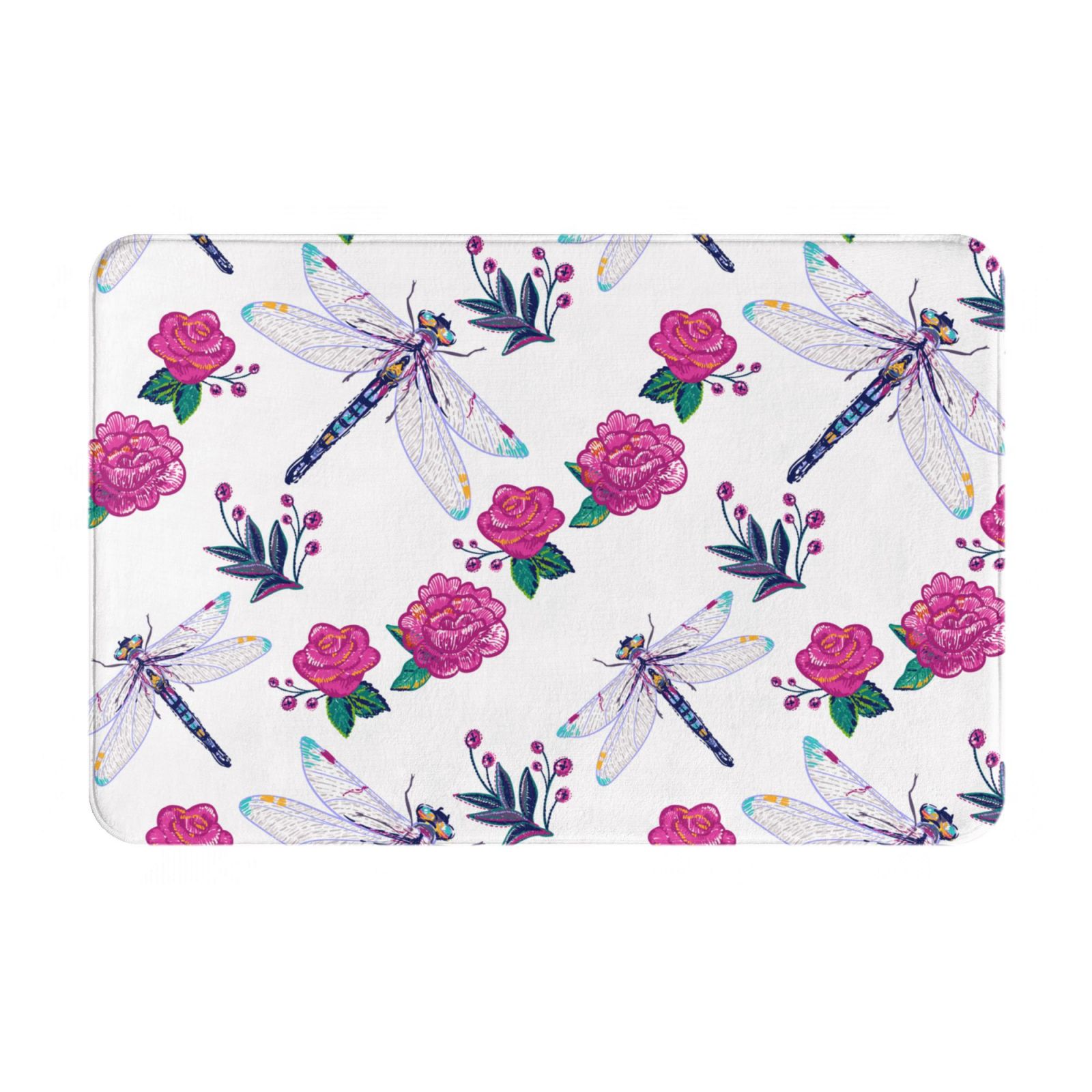 Front Door Mat Indoor Outdoor Outside Entrance - Purple Carnation