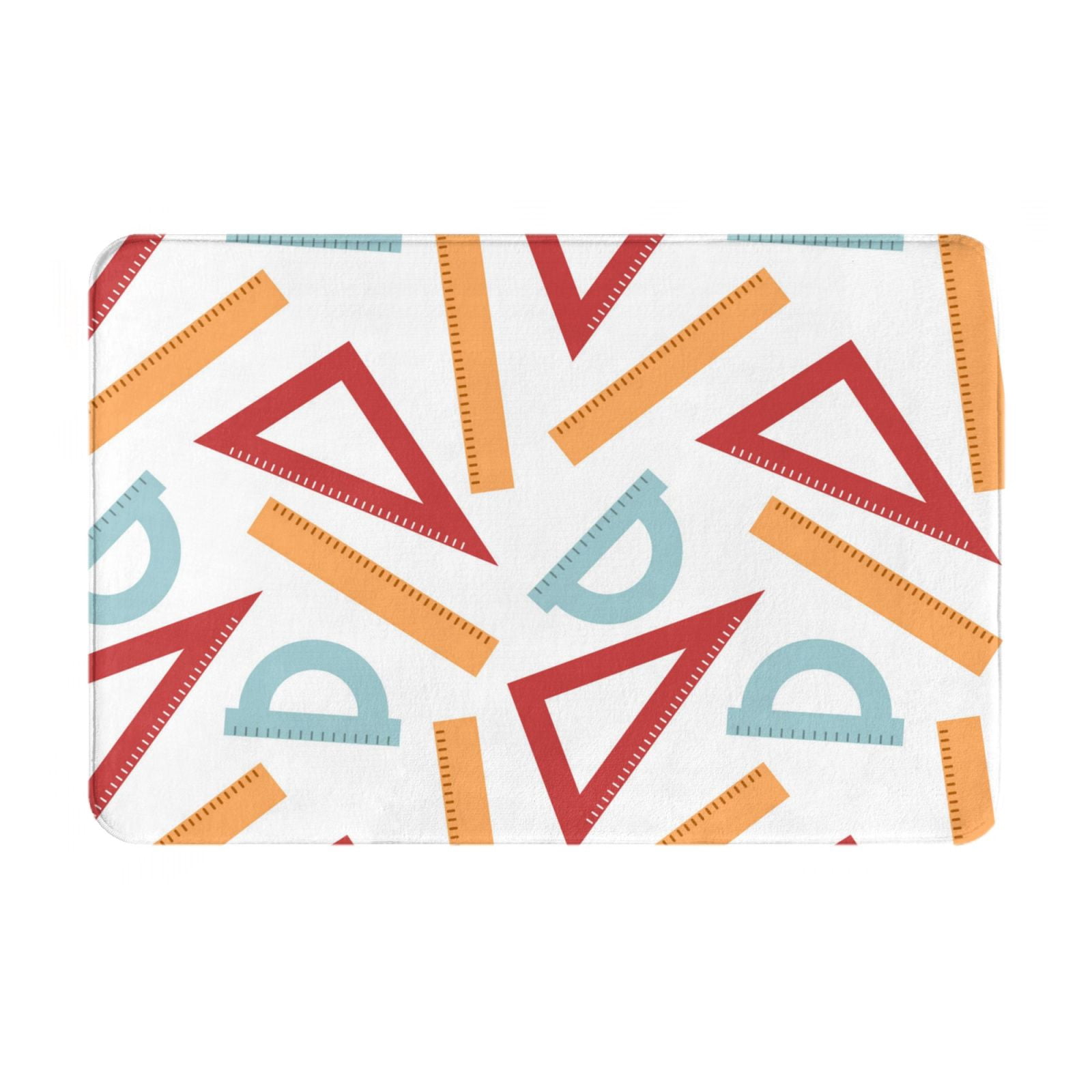 Ruler Rug Front Door Mat Indoor Outdoor Outside Entrance - colorful Math ruler ...