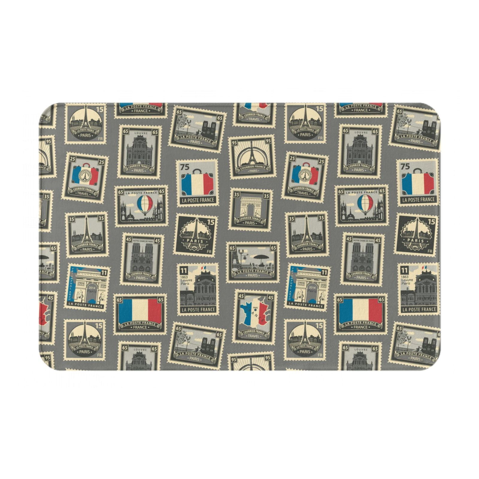 Front Door Mat Indoor Outdoor Outside Entrance - france Stamp Pattern ...