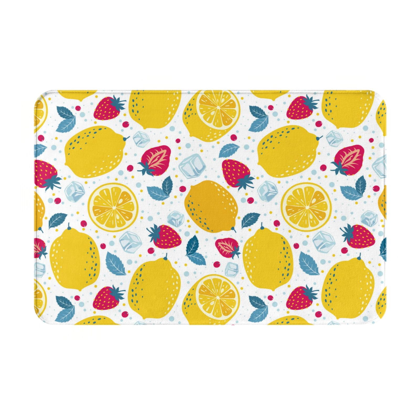 Front Door Mat Indoor Outdoor Outside Entrance - strawberry lemon 16 ...