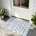 Front Door Mat Indoor Outdoor Slate Blue Vines Non-Slip Doormat Low ...