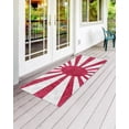 Front Door Mat Japanese National Flag Sunshine Flag Retro Mottled