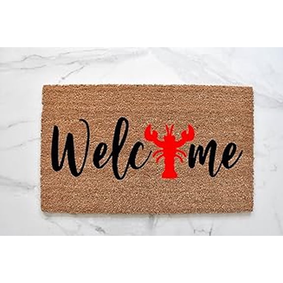 Front Door Mat Large Lobster Doormat Crawfish Doormat Welcome Doormat Outdoor Rug Front Door Mat Welcome Mat Nautical Doormat Coastal Doormat Summer Rug Funny Mat Cute Rugs Indoor 16x24 inch