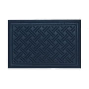 Front Door Mat Outdoor Entrance Mat Rug, Waterproof Floor Mat Shoes Scraper Cross Hatch Doormat, 16''X24'' Patio Rug Dirt Debris Mud Trapper Out Door Mat Low Profile Washable Carpet