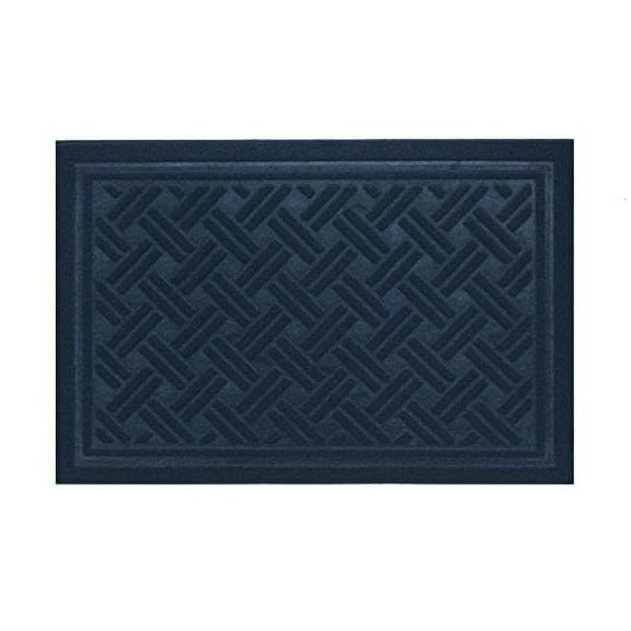 Front Door Mat Outdoor Entrance Mat Rug, Waterproof Floor Mat Shoes Scraper Cross Hatch Doormat, 16''X24'' Patio Rug Dirt Debris Mud Trapper Out Door Mat Low Profile Washable Carpet