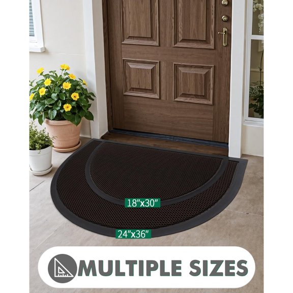 Front Door Mat for Outside Entrance, Low Profile Heavy Duty Doormat with Rubber Backing, Durable Stain and Fade Resistant Dirt Trapper Mats, Home Decor Welcome Doormats