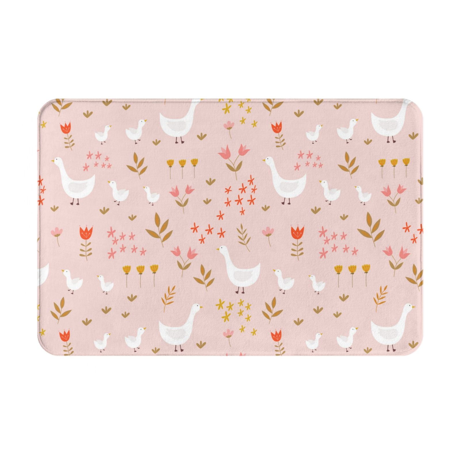 Front Door Mat Outside Indoor Outdoor Entrance Bohemian Cute Duck