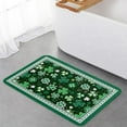 Front Door Mat,St. Patrick's Day Shamrock Lucky Clover Green Doormat