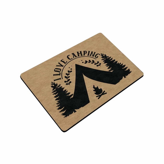 Front Door Mats Camping Happy Campers Door Mat Outdoor Indoor Welcome Mats, Non Slip Resist Dirt, Durable Entrance Mat Rugs for Front Door, Home Entryway, Outside Porch-24x16in 30x18in