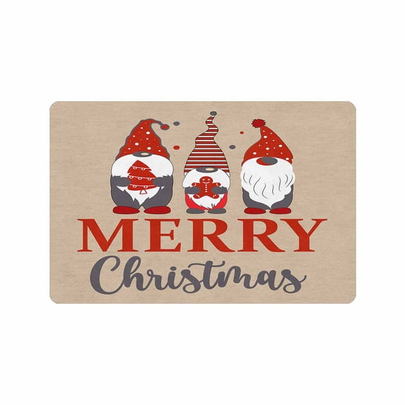 Front Door Mats Outdoor Indoor Kitchen Mat, Christmas Tree Snowflake Entrance Doormat Non-Slip Bathroom Rugs Washable Floor Mats for Sink/Porch, 24 x 16 Inch 30x 18 Inch