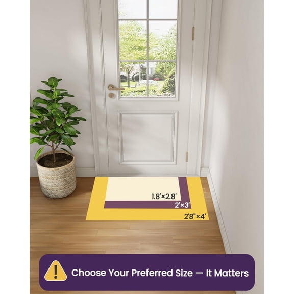 Front Door Mats for Entryway, Non Slip Washable Low- Entry Doormat, Absorbent Resist Dirt Inside Floor Entrance Mat, , 32x48, Grey