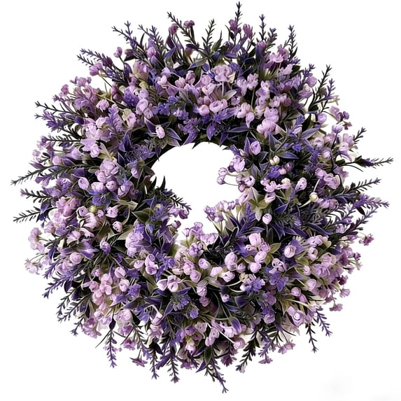 Front Door Mom's Day Wreath with Artificial Green Leaves for Indoor Outdoor Decoration