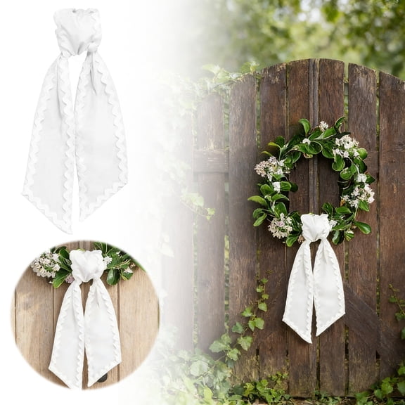 Front Door Polyester Decorative Ribbon Sash DIY Bow Accessory for Wreath Courtyard Wedding Party Indoor Outdoor Home Decor