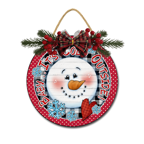 Front Door Porch Decorations Baby It's Cold Outside Door Hanging Sign ...