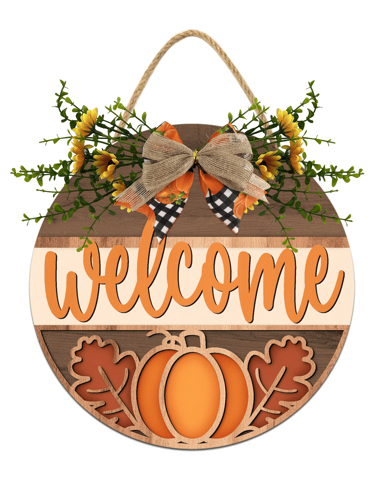 Front Door Porch Decorations Fall Door Hanging Sign 11 inch
